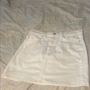 Hudson White Denim Skirt